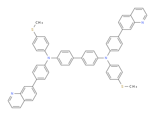 N4,N4'-bis(4-(methylthio)phenyl)-N4,N4'-bis(4-(quinolin-7-yl)phenyl)-[1,1'-biphenyl]-4,4'-diamine