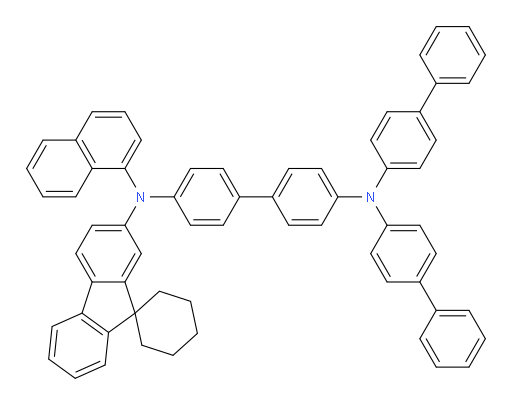 N4,N4-di([1,1'-biphenyl]-4-yl)-N4'-(naphthalen-1-yl)-N4'-(spiro[cyclohexane-1,9'-fluoren]-2'-yl)-[1,1'-biphenyl]-4,4'-diamine