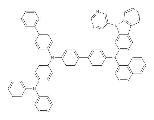N4-([1,1'-biphenyl]-4-yl)-N4-(4-(diphenylamino)phenyl)-N4'-(naphthalen-1-yl)-N4'-(9-(pyrimidin-5-yl)-9H-carbazol-2-yl)-[1,1'-biphenyl]-4,4'-diamine
