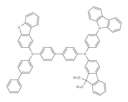 N4-(4-(9H-carbazol-9-yl)phenyl)-N4'-([1,1'-biphenyl]-4-yl)-N4'-(dibenzo[b,d]furan-2-yl)-N4-(9,9-dimethyl-9H-fluoren-2-yl)-[1,1'-biphenyl]-4,4'-diamine