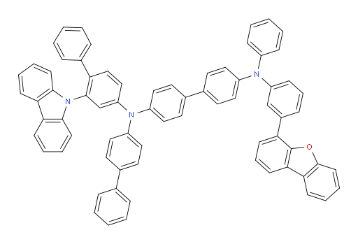 N4-(2-(9H-carbazol-9-yl)-[1,1'-biphenyl]-4-yl)-N4-([1,1'-biphenyl]-4-yl)-N4'-(3-(dibenzo[b,d]furan-4-yl)phenyl)-N4'-phenyl-[1,1'-biphenyl]-4,4'-diamine