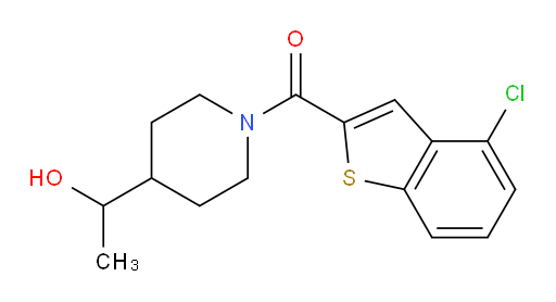 (4-chlorobenzo[b]thiophen-2-yl)(4-(1-hydroxyethyl)piperidin-1-yl)methanone