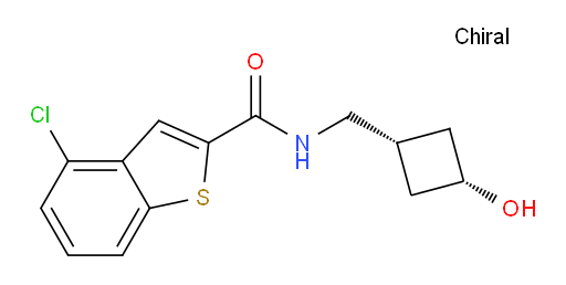 4-chloro-N-(((1s,3s)-3-hydroxycyclobutyl)methyl)benzo[b]thiophene-2-carboxamide