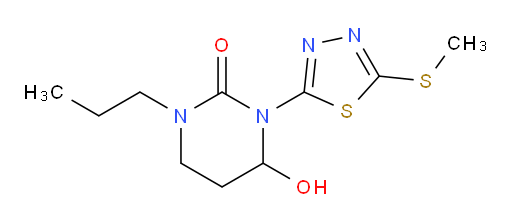 4-hydroxy-3-(5-(methylthio)-1,3,4-thiadiazol-2-yl)-1-propyltetrahydropyrimidin-2(1H)-one