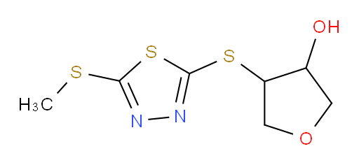 4-((5-(methylthio)-1,3,4-thiadiazol-2-yl)thio)tetrahydrofuran-3-ol