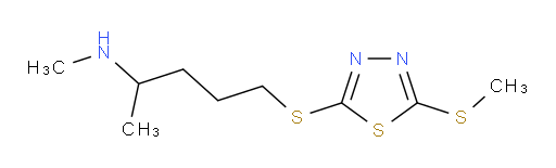 N-methyl-5-((5-(methylthio)-1,3,4-thiadiazol-2-yl)thio)pentan-2-amine