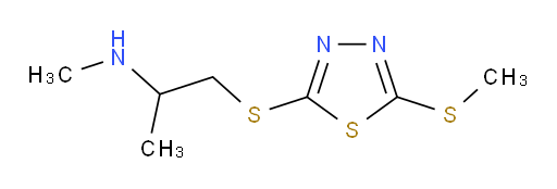 N-methyl-1-((5-(methylthio)-1,3,4-thiadiazol-2-yl)thio)propan-2-amine