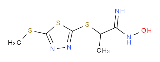 N-hydroxy-2-((5-(methylthio)-1,3,4-thiadiazol-2-yl)thio)propanimidamide