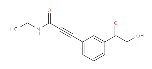 N-ethyl-3-(3-(2-hydroxyacetyl)phenyl)propiolamide