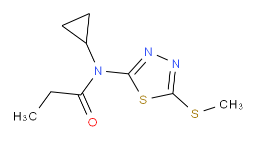 N-cyclopropyl-N-(5-(methylthio)-1,3,4-thiadiazol-2-yl)propionamide