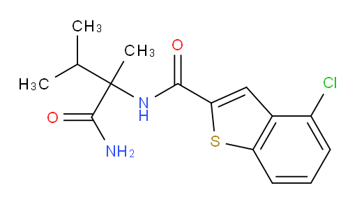 N-(1-amino-2,3-dimethyl-1-oxobutan-2-yl)-4-chlorobenzo[b]thiophene-2-carboxamide