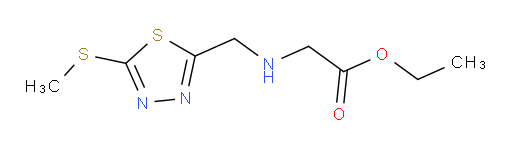 ethyl 2-(((5-(methylthio)-1,3,4-thiadiazol-2-yl)methyl)amino)acetate