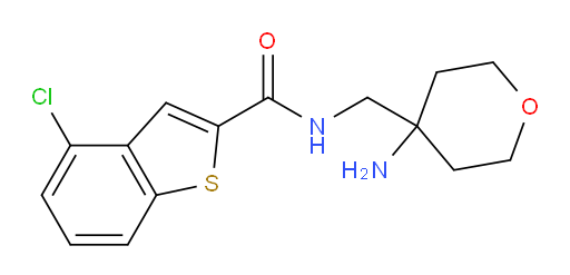 N-((4-aminotetrahydro-2H-pyran-4-yl)methyl)-4-chlorobenzo[b]thiophene-2-carboxamide