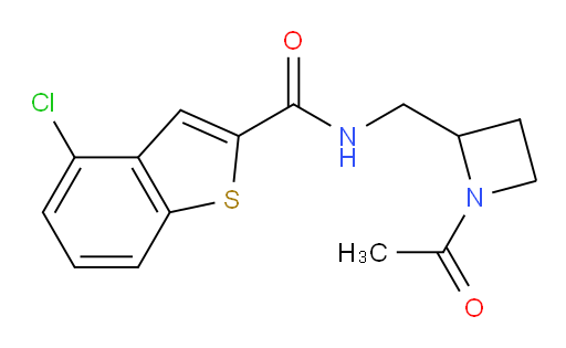 N-((1-acetylazetidin-2-yl)methyl)-4-chlorobenzo[b]thiophene-2-carboxamide