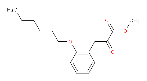 methyl 3-(2-(hexyloxy)phenyl)-2-oxopropanoate