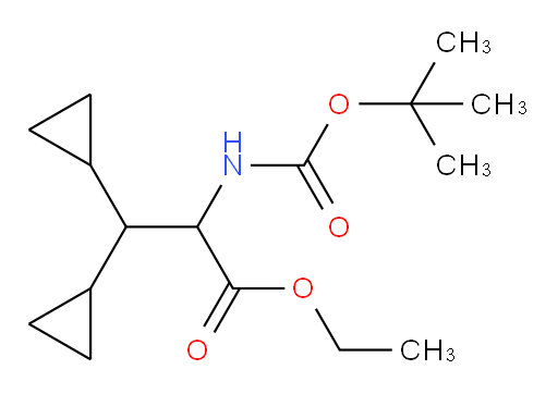 ethyl 2-((tert-butoxycarbonyl)amino)-3,3-dicyclopropylpropanoate
