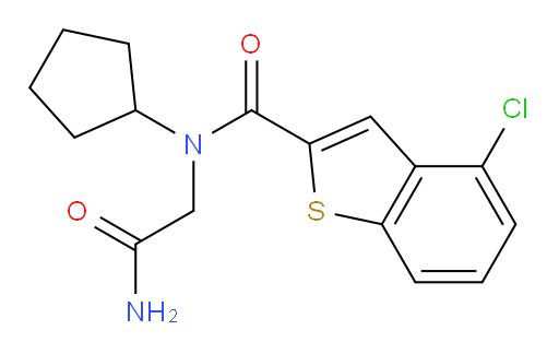 N-(2-amino-2-oxoethyl)-4-chloro-N-cyclopentylbenzo[b]thiophene-2-carboxamide