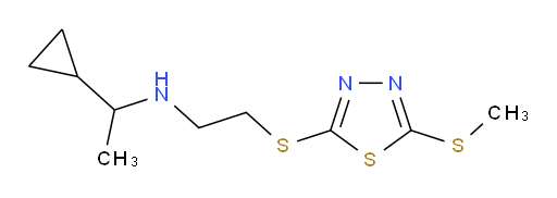 1-cyclopropyl-N-(2-((5-(methylthio)-1,3,4-thiadiazol-2-yl)thio)ethyl)ethanamine
