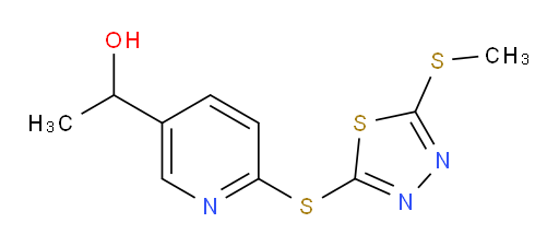 1-(6-((5-(methylthio)-1,3,4-thiadiazol-2-yl)thio)pyridin-3-yl)ethanol