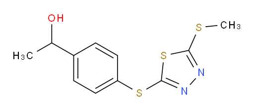 1-(4-((5-(methylthio)-1,3,4-thiadiazol-2-yl)thio)phenyl)ethanol
