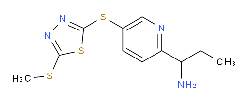 1-(5-((5-(methylthio)-1,3,4-thiadiazol-2-yl)thio)pyridin-2-yl)propan-1-amine