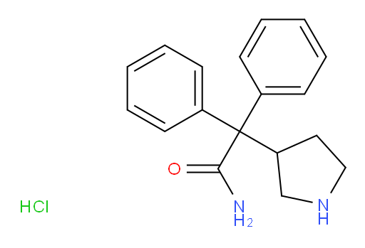 2,2-diphenyl-2-(pyrrolidin-3-yl)acetamide hydrochloride