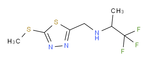 1,1,1-trifluoro-N-((5-(methylthio)-1,3,4-thiadiazol-2-yl)methyl)propan-2-amine