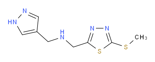 N-((1H-pyrazol-4-yl)methyl)-1-(5-(methylthio)-1,3,4-thiadiazol-2-yl)methanamine