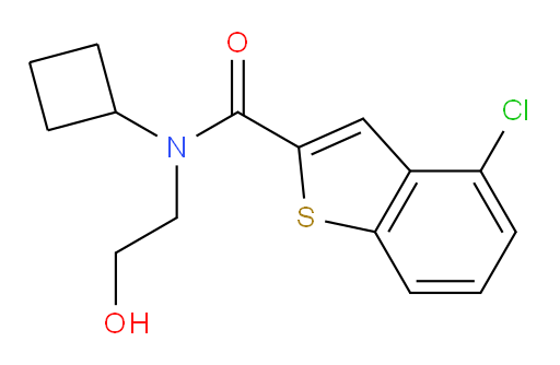 4-chloro-N-cyclobutyl-N-(2-hydroxyethyl)benzo[b]thiophene-2-carboxamide