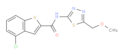 4-chloro-N-(5-(methoxymethyl)-1,3,4-thiadiazol-2-yl)benzo[b]thiophene-2-carboxamide