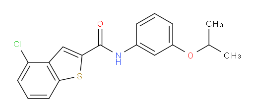 4-chloro-N-(3-isopropoxyphenyl)benzo[b]thiophene-2-carboxamide