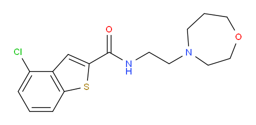 N-(2-(1,4-oxazepan-4-yl)ethyl)-4-chlorobenzo[b]thiophene-2-carboxamide
