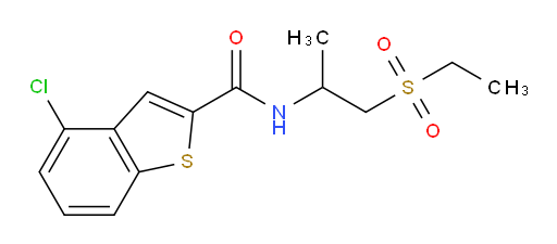 4-chloro-N-(1-(ethylsulfonyl)propan-2-yl)benzo[b]thiophene-2-carboxamide