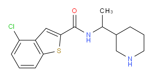 4-chloro-N-(1-(piperidin-3-yl)ethyl)benzo[b]thiophene-2-carboxamide