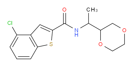 N-(1-(1,4-dioxan-2-yl)ethyl)-4-chlorobenzo[b]thiophene-2-carboxamide