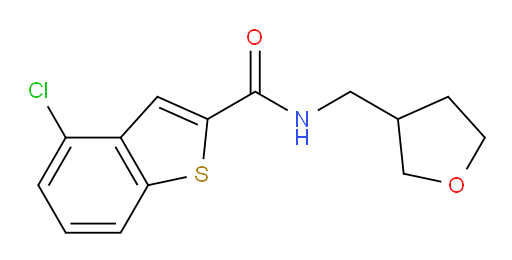 4-chloro-N-((tetrahydrofuran-3-yl)methyl)benzo[b]thiophene-2-carboxamide