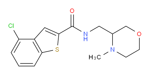 4-chloro-N-((4-methylmorpholin-3-yl)methyl)benzo[b]thiophene-2-carboxamide