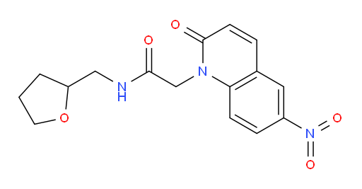 2-(6-nitro-2-oxoquinolin-1(2H)-yl)-N-((tetrahydrofuran-2-yl)methyl)acetamide