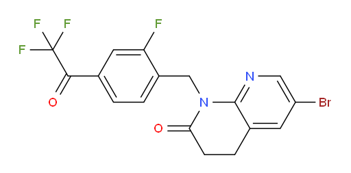 6-bromo-1-(2-fluoro-4-(2,2,2-trifluoroacetyl)benzyl)-3,4-dihydro-1,8-naphthyridin-2(1H)-one