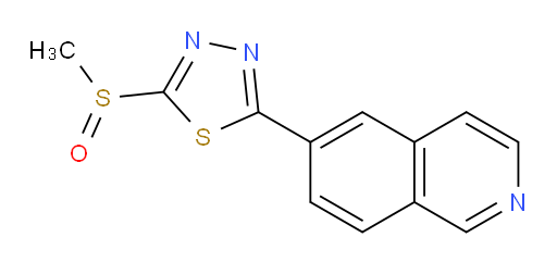 2-(isoquinolin-6-yl)-5-(methylsulfinyl)-1,3,4-thiadiazole