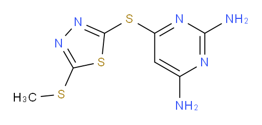 6-((5-(methylthio)-1,3,4-thiadiazol-2-yl)thio)pyrimidine-2,4-diamine