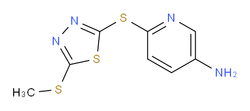 6-((5-(methylthio)-1,3,4-thiadiazol-2-yl)thio)pyridin-3-amine