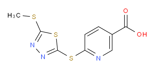 6-((5-(methylthio)-1,3,4-thiadiazol-2-yl)thio)nicotinic acid