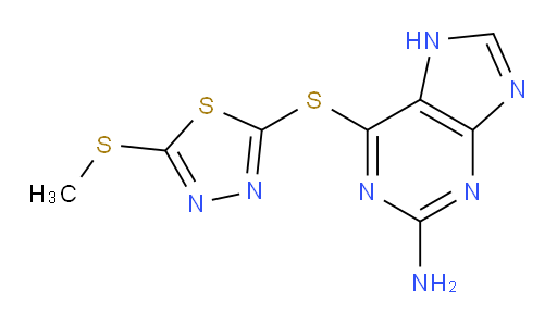 6-((5-(methylthio)-1,3,4-thiadiazol-2-yl)thio)-7H-purin-2-amine