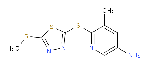 5-methyl-6-((5-(methylthio)-1,3,4-thiadiazol-2-yl)thio)pyridin-3-amine