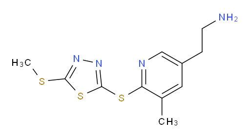 2-(5-methyl-6-((5-(methylthio)-1,3,4-thiadiazol-2-yl)thio)pyridin-3-yl)ethanamine