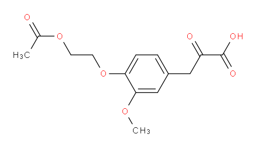 3-(4-(2-acetoxyethoxy)-3-methoxyphenyl)-2-oxopropanoic acid