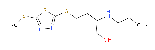 4-((5-(methylthio)-1,3,4-thiadiazol-2-yl)thio)-2-(propylamino)butan-1-ol