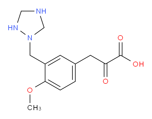 3-(3-((1,2,4-triazolidin-1-yl)methyl)-4-methoxyphenyl)-2-oxopropanoic acid