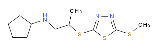 N-(2-((5-(methylthio)-1,3,4-thiadiazol-2-yl)thio)propyl)cyclopentanamine